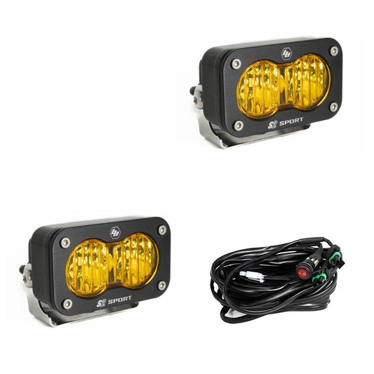 Baja Designs LED Work Light Amber Lens Pair S2 Sport