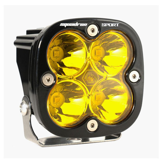 Baja Designs LED Light Pod Spot Pattern Clear Amber Black Squadron Sport