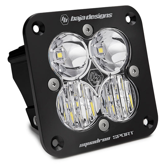 Baja Designs Flush Mount LED Light Pod Black Squadron Sport