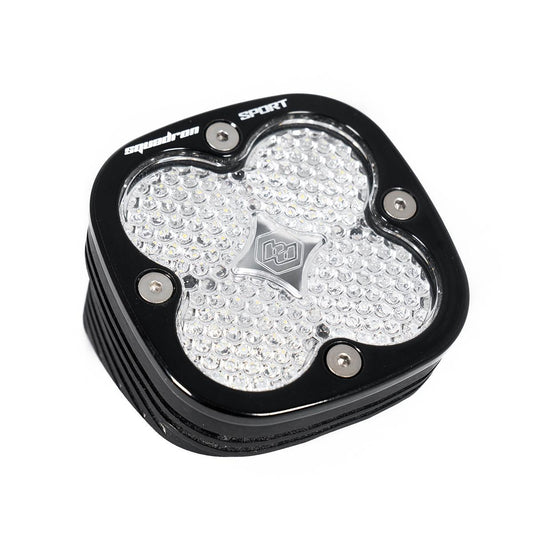 Baja Designs Flush Mount LED Light Pod Angled Black Clear Lens Work/Scene Pattern Squadron Sport