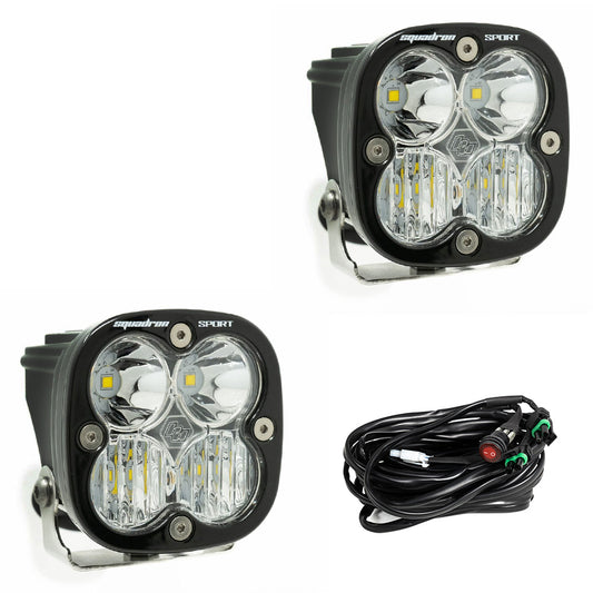 Baja Designs LED Light Pods Clear Lens Pair Squadron Sport