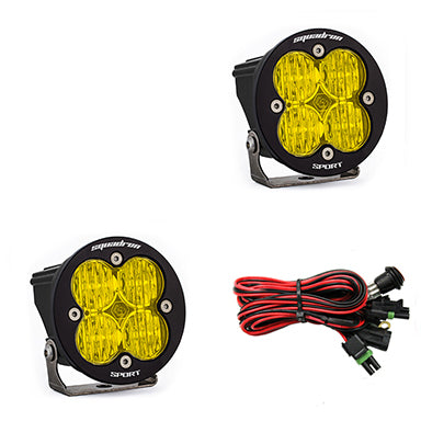 Baja Designs LED Light Pods Amber Lens Pair Squadron R Sport